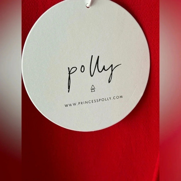 Princess Polly, Agnetha, red, wrap style, mini dress, US 8, NWT - Picture 8 of 12